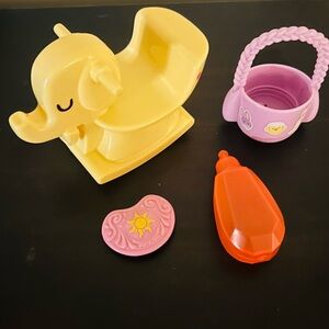 Disney Princess baby doll accessories baby rapunzel pacifier bottle rocker toy